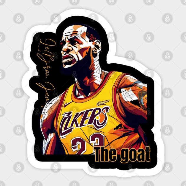 Lebron James goat Victor illustration artwork Sticker by Nasromaystro